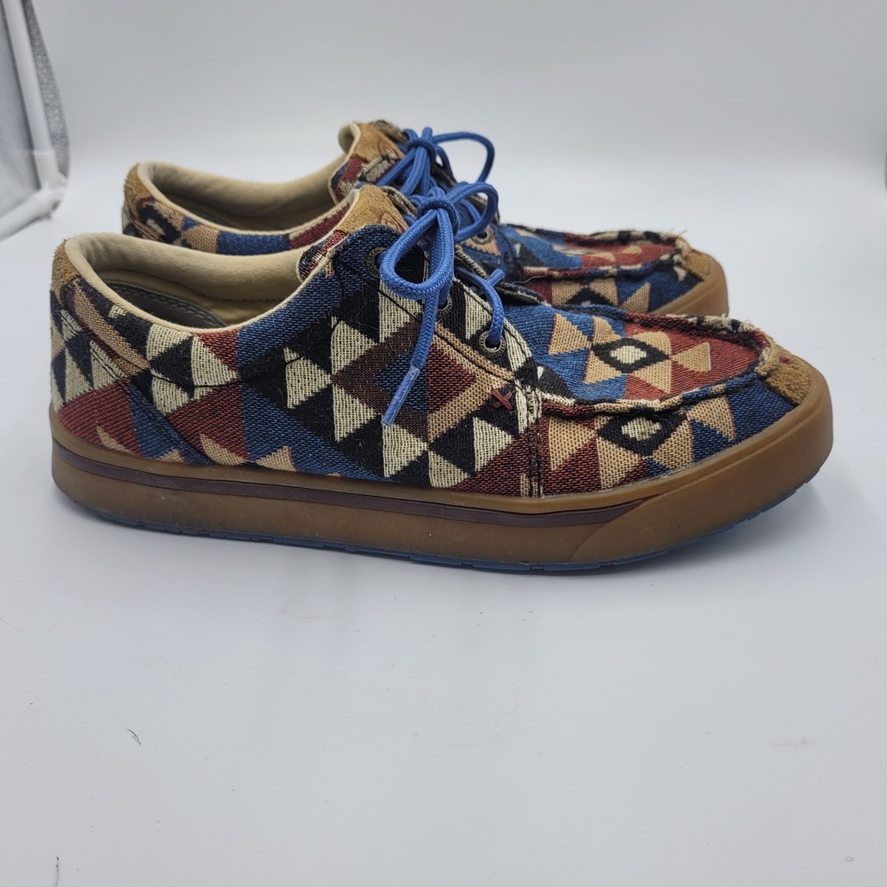 Twisted X Hooey Loper Mens Multi Color Geometric Southwestern Shoes MHYC006 8.5M